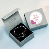 925 Sterling Silver Rhodium Plated Blue Sapphire and Cubic Zirconia Tennis Sliding Bolo Bracelet With Premium Mother's Day Gift Box for Women