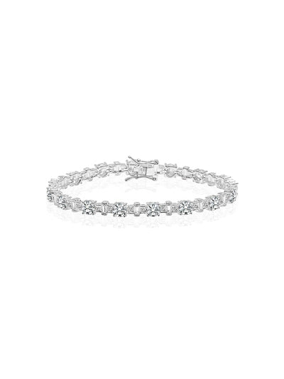 Selara Princess-Cut CZ Women's Tennis Bracelet