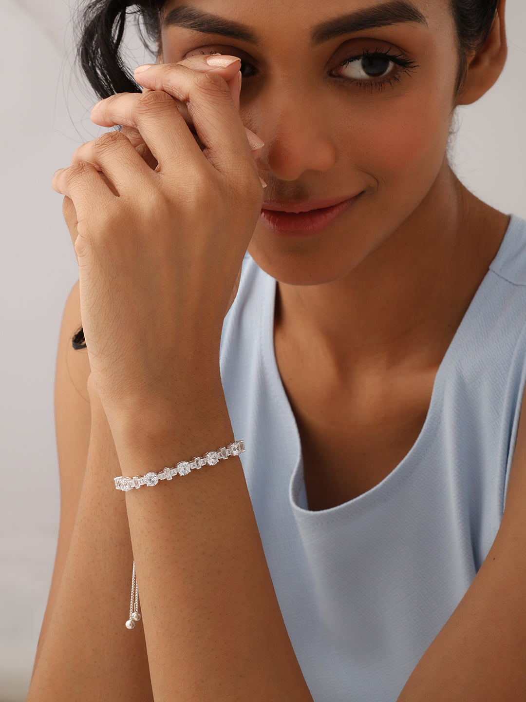 Silver Slider Chain Bracelet
