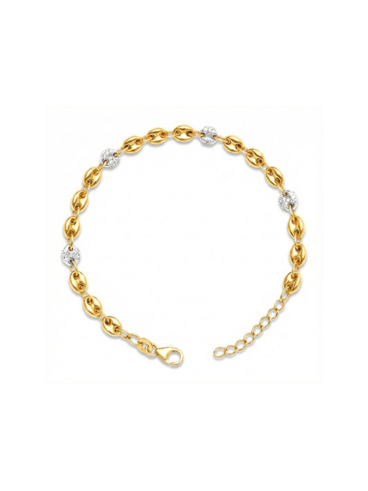 Silver Mariner Two-Tone Link Bracelet