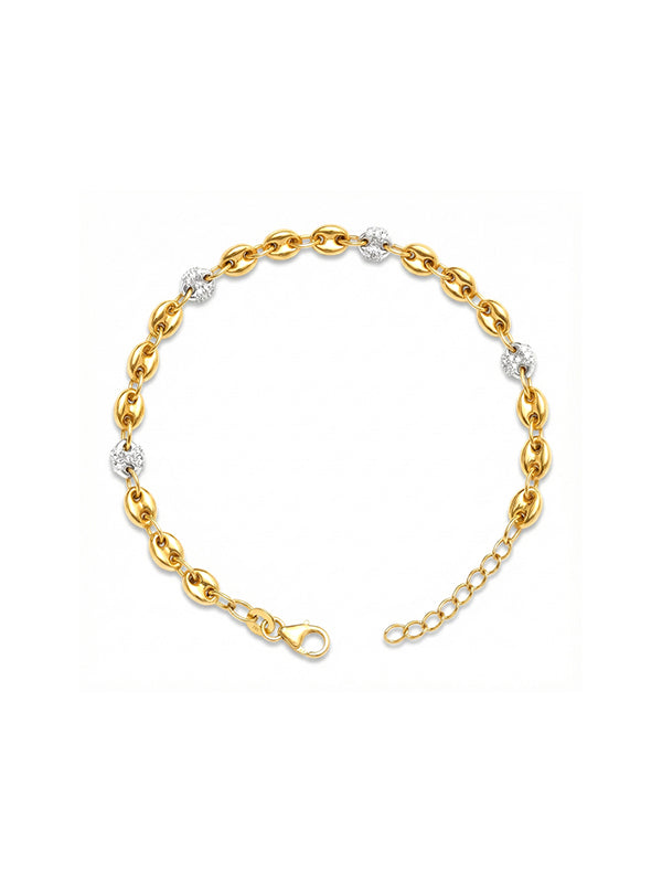 Silver Mariner Two-Tone Link Bracelet