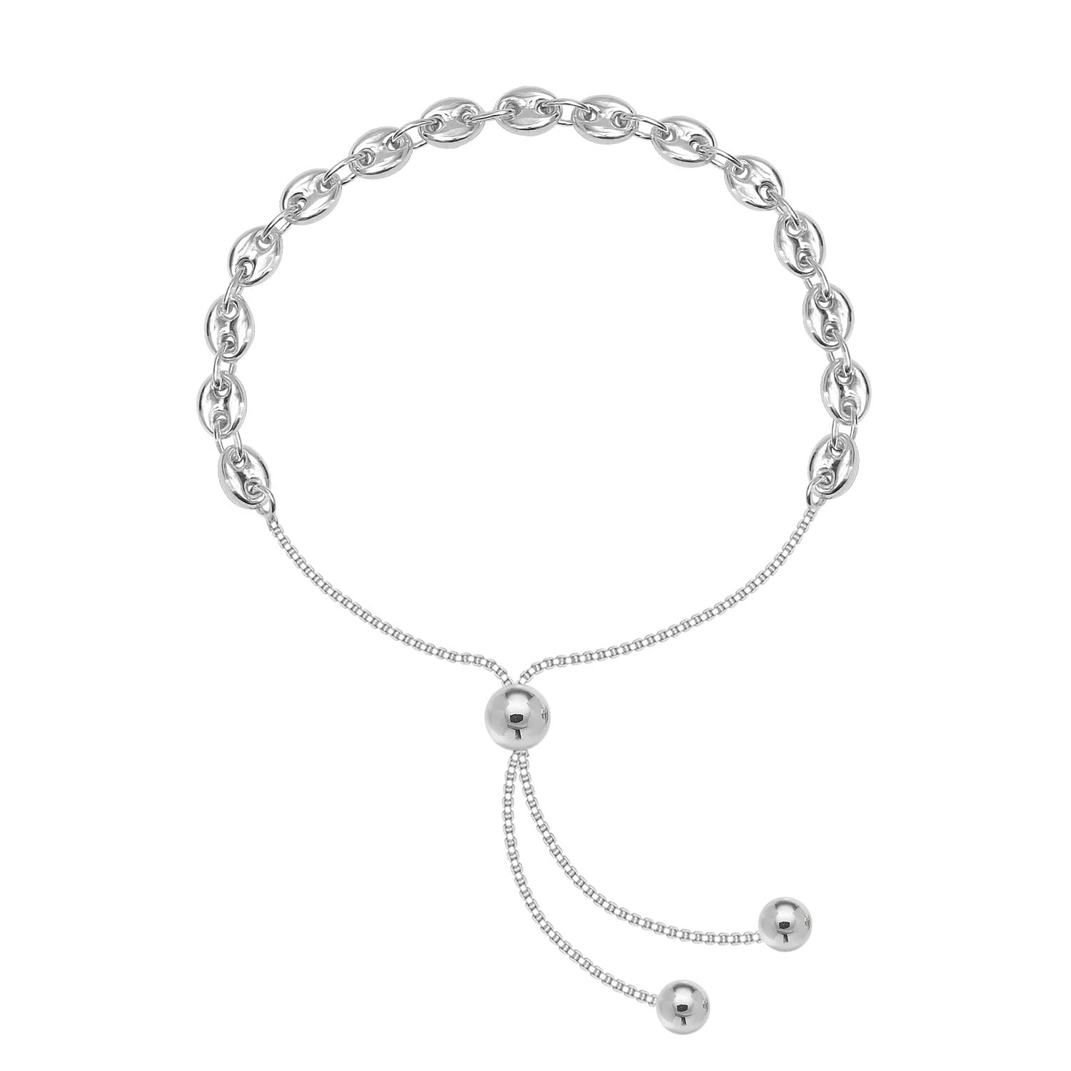 Minimal Silver Slider Bracelet