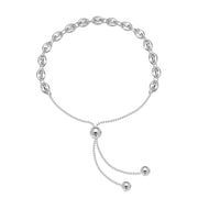 Minimal Silver Slider Bracelet