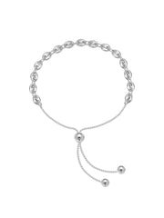Minimal Silver Slider Bracelet