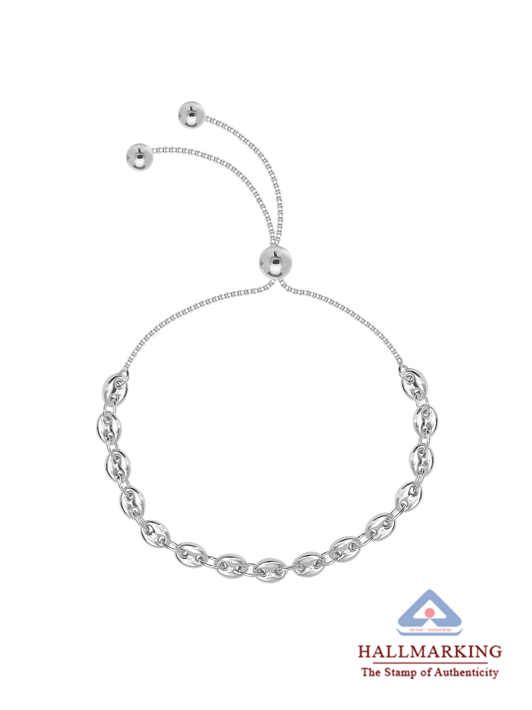 Minimal Silver Slider Bracelet