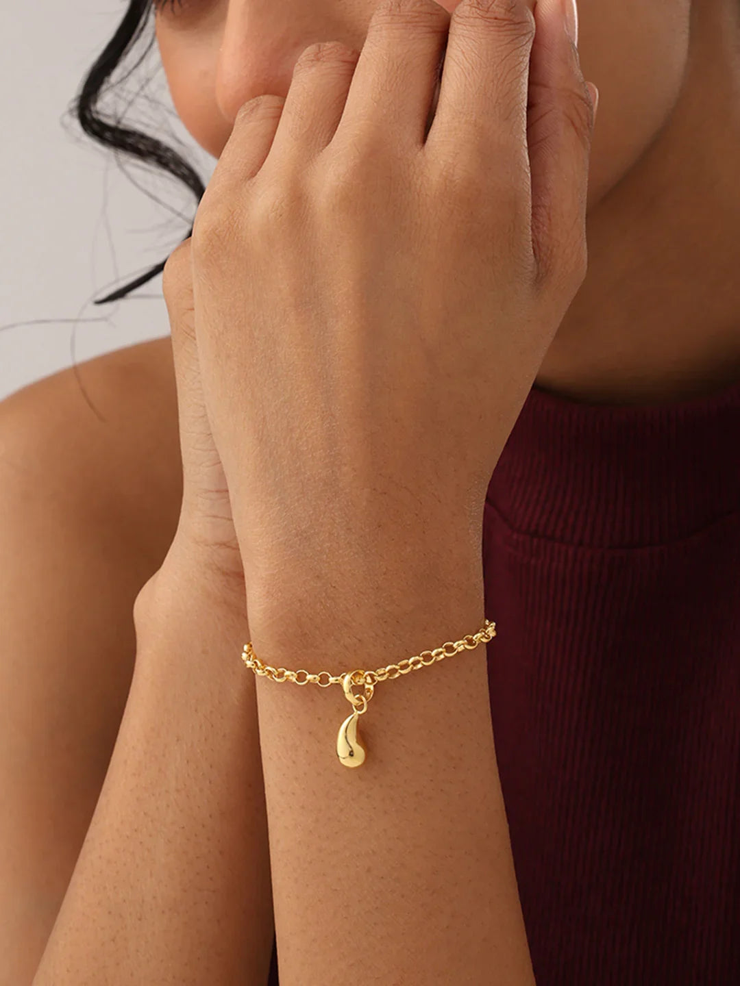 925 Sterling Silver Jewellery | 14K Gold-Plated Teardrop Lyssara Bracelet | acpl-ecom.myshopify.com