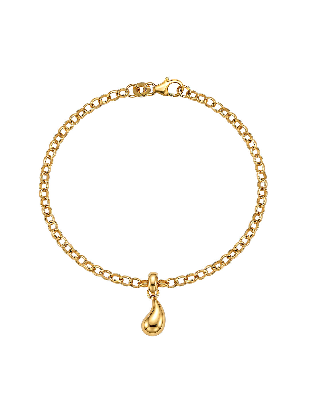 925 Sterling Silver Jewellery | 14K Gold-Plated Teardrop Lyssara Bracelet | acpl-ecom.myshopify.com