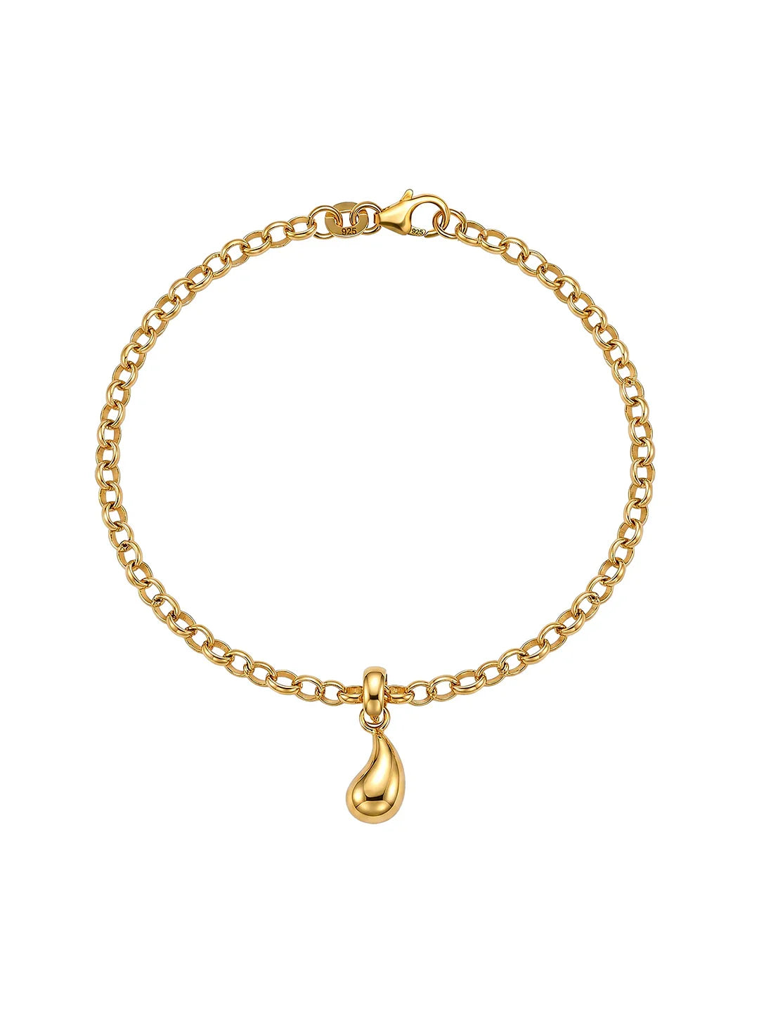 925 Sterling Silver Jewellery | 14K Gold-Plated Teardrop Lyssara Bracelet | acpl-ecom.myshopify.com