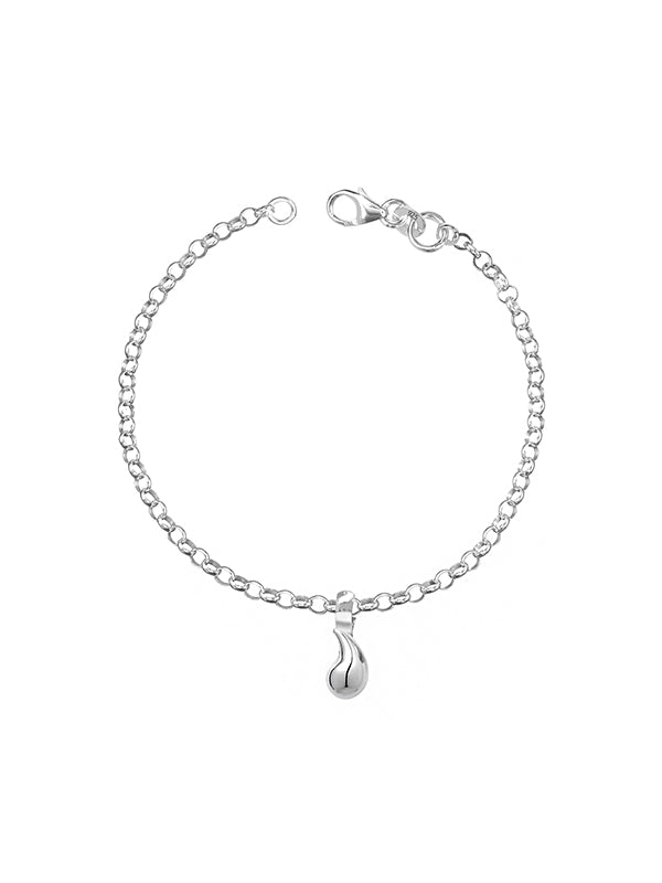 Teardrop Charm Rolo Bracelet