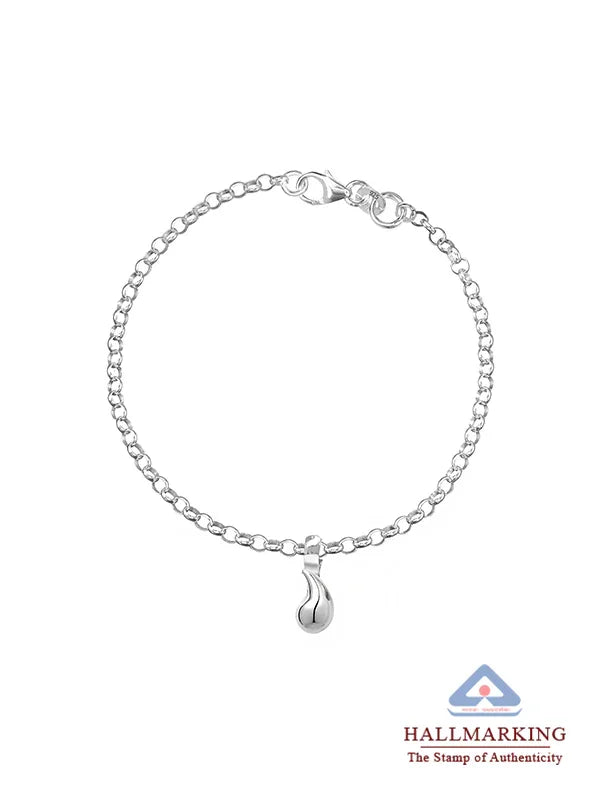 Teardrop Charm Rolo Bracelet