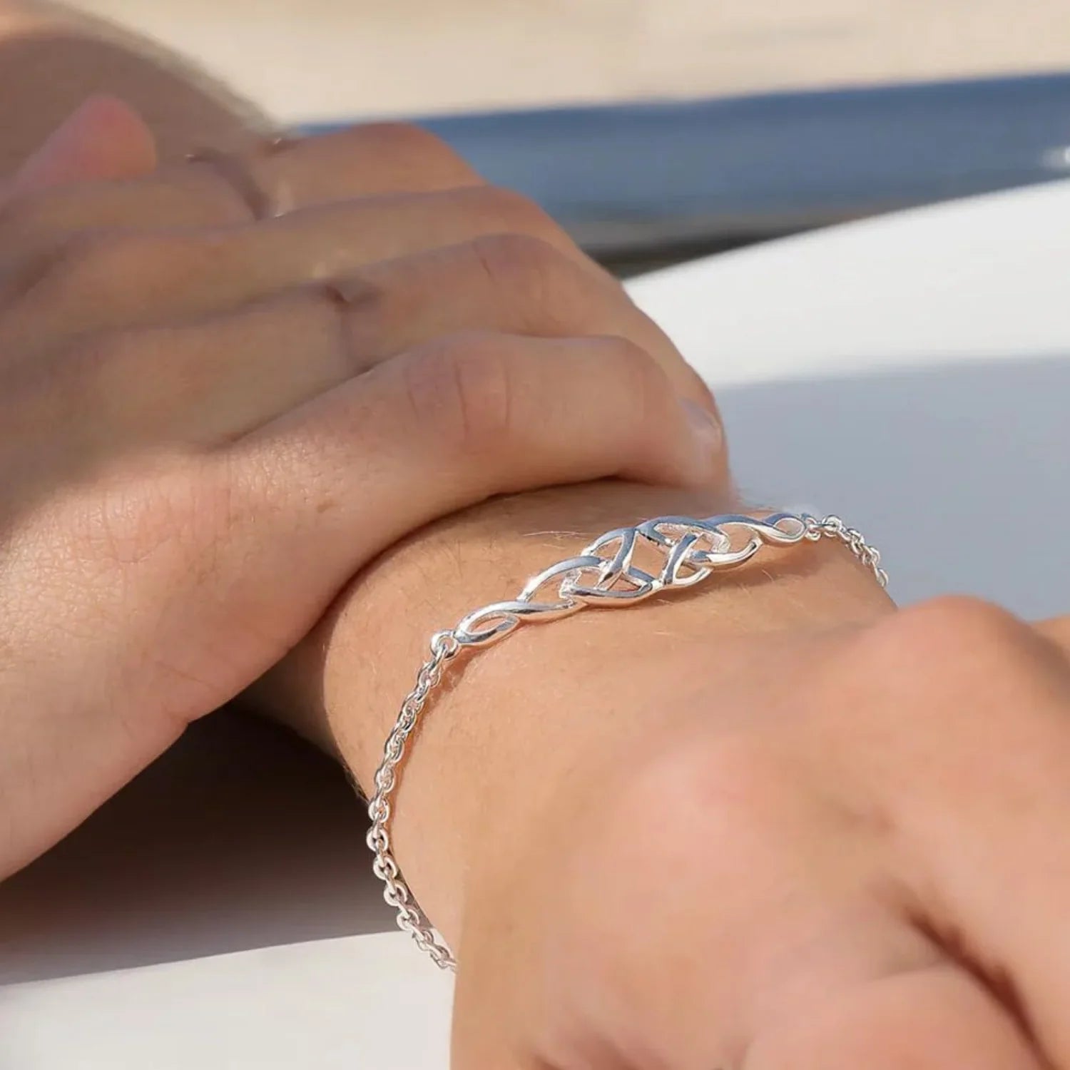 Trinity Celtic Knot Chain Bracelet