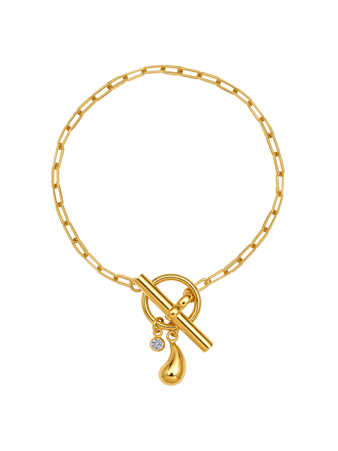 Toggle Charm Bracelet in Gold