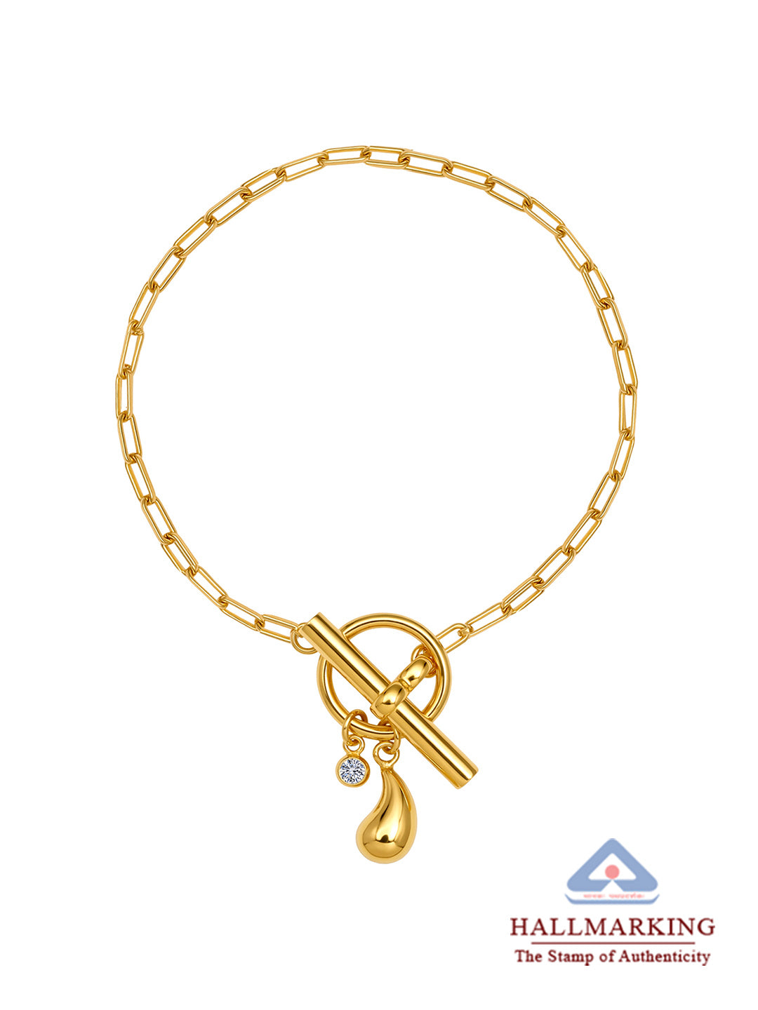 Toggle Charm Bracelet in Gold