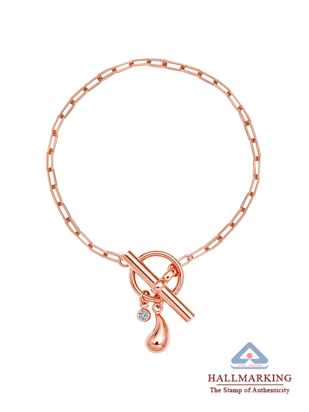 14K Rose Gold-Plated Dewlit Drop Chain Bracelet