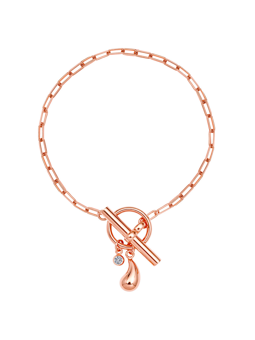 14K Rose Gold-Plated Dewlit Drop Chain Bracelet