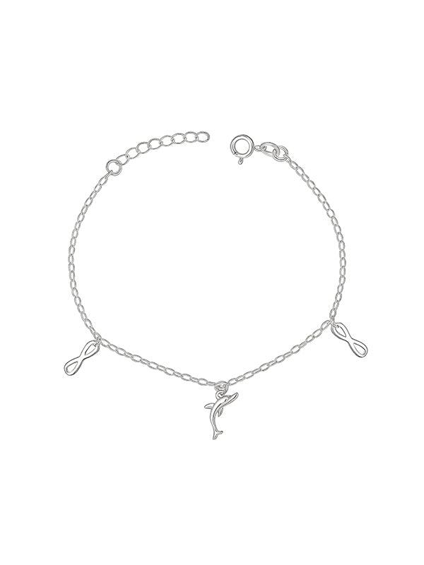 Silver Oceana Infinity Charm Bracelet