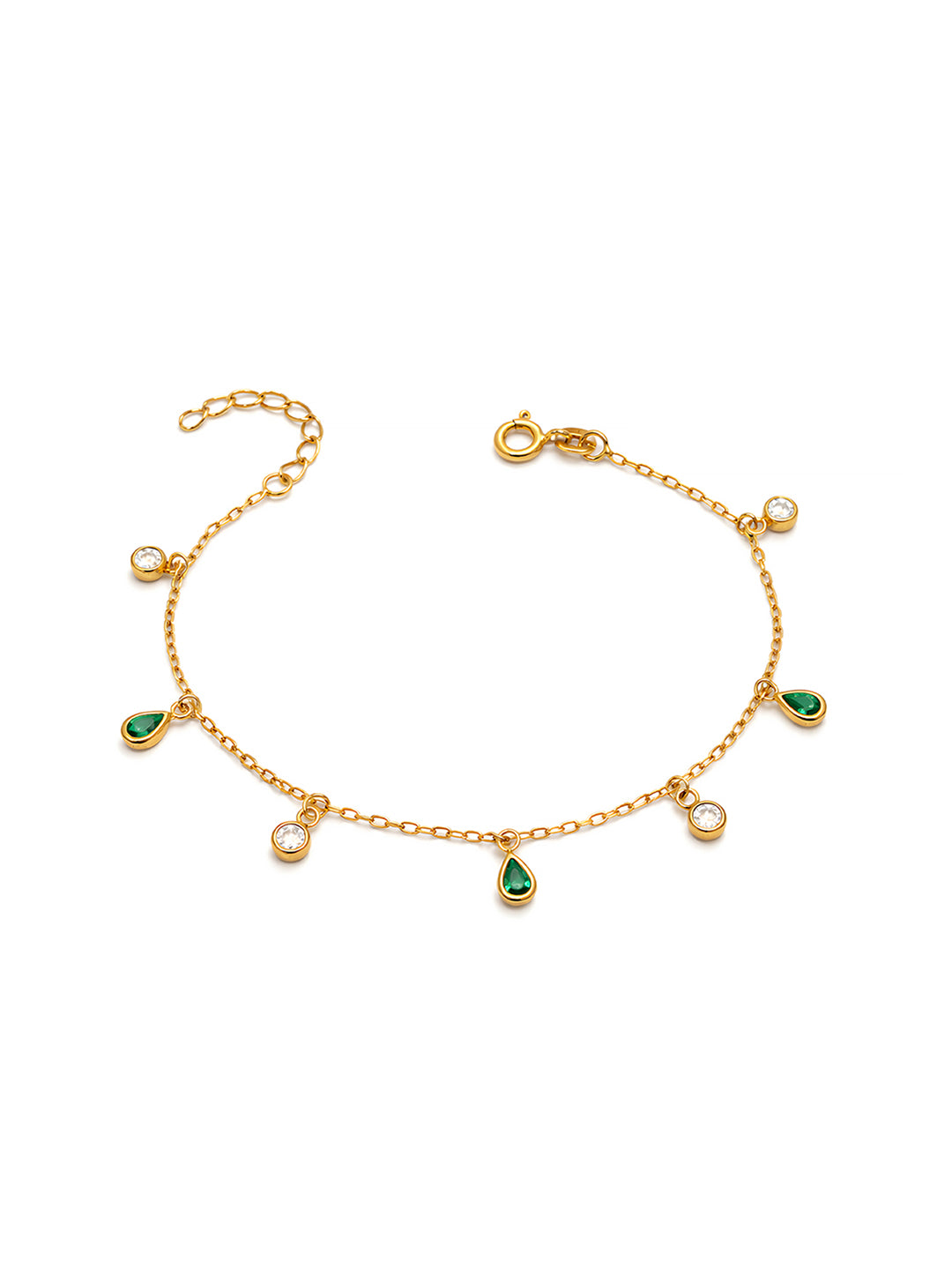 Liora Dual Charm CZ Bracelet