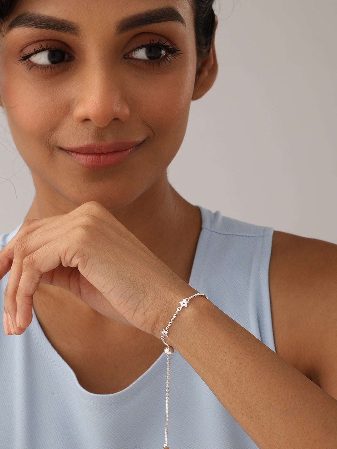 Contemporary Slider Bracelet in Silver