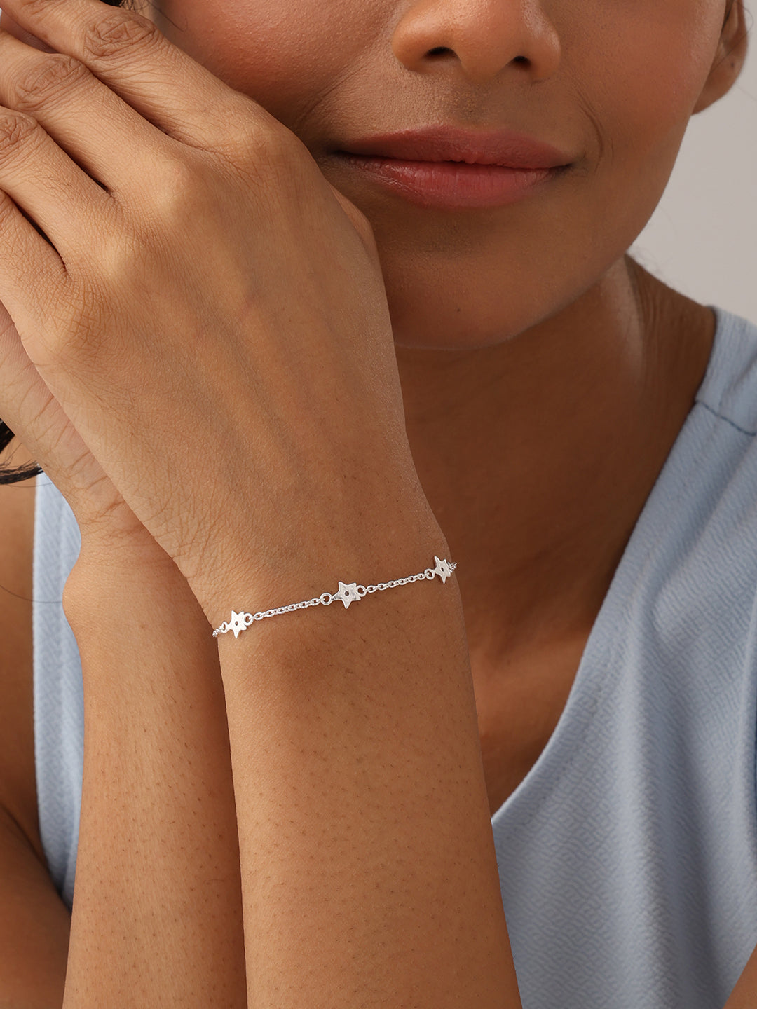 Contemporary Slider Bracelet in Silver