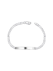 Men's Silver ID Bracelet - Gift For Brother