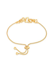Amara Intertwined Hearts Adjustable Gold Bracelet