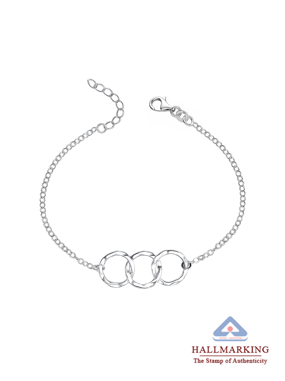 Martella Three Circle Hammered Women's Bracelet