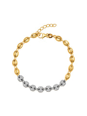 Dual Tone Statement Bracelet