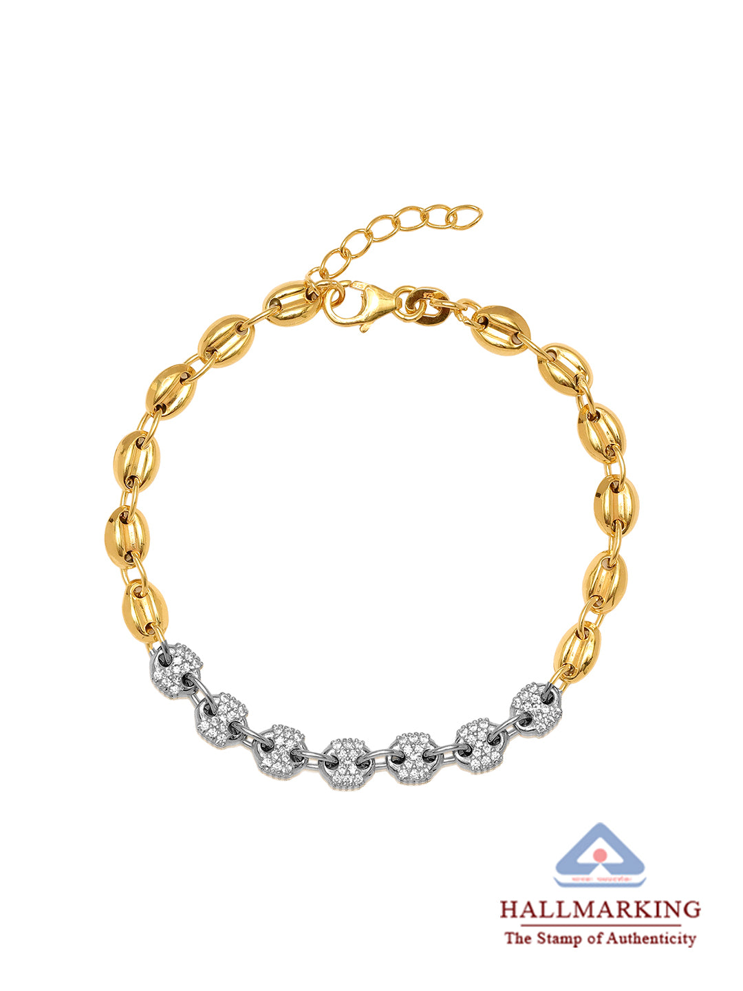 Dual Tone Statement Bracelet