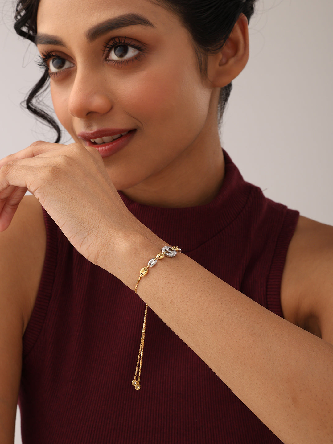 Dual Tone Slider Bracelet II