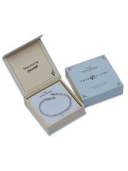 Rhodium Plated Curb Link Chain Bracelet for Men - Gift For Brother
