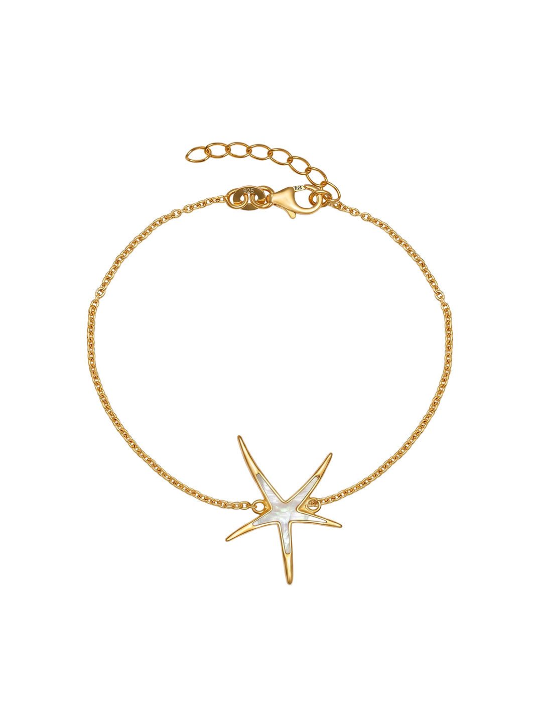 Golden Starfish Charm Bracelet