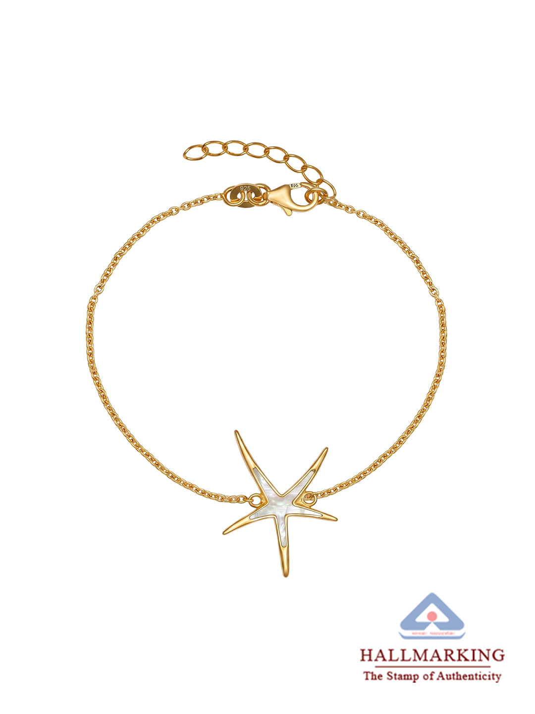 Golden Starfish Charm Bracelet