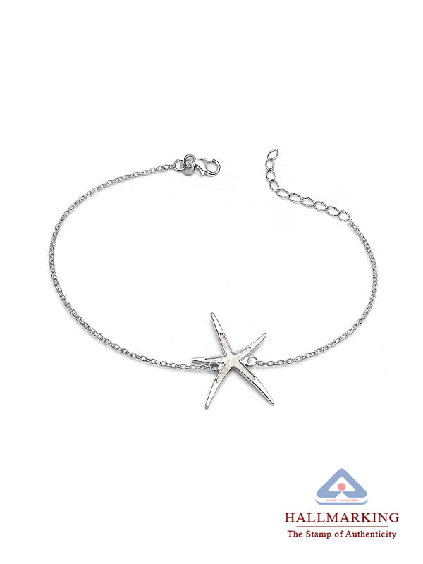 Star Fish Contemporary Bracelet in Silver