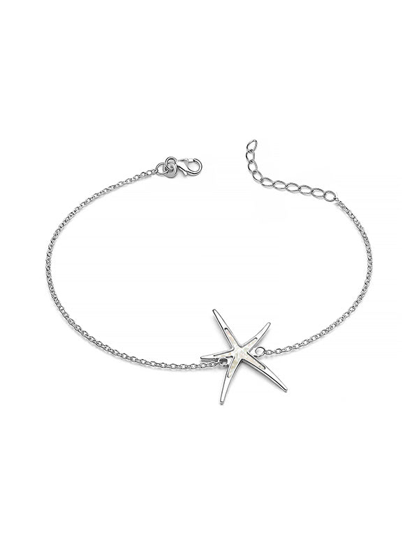 Star Fish Contemporary Bracelet in Silver