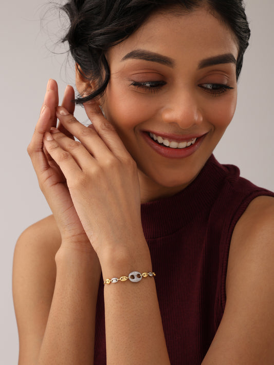 Dual Tone Slider Bracelet
