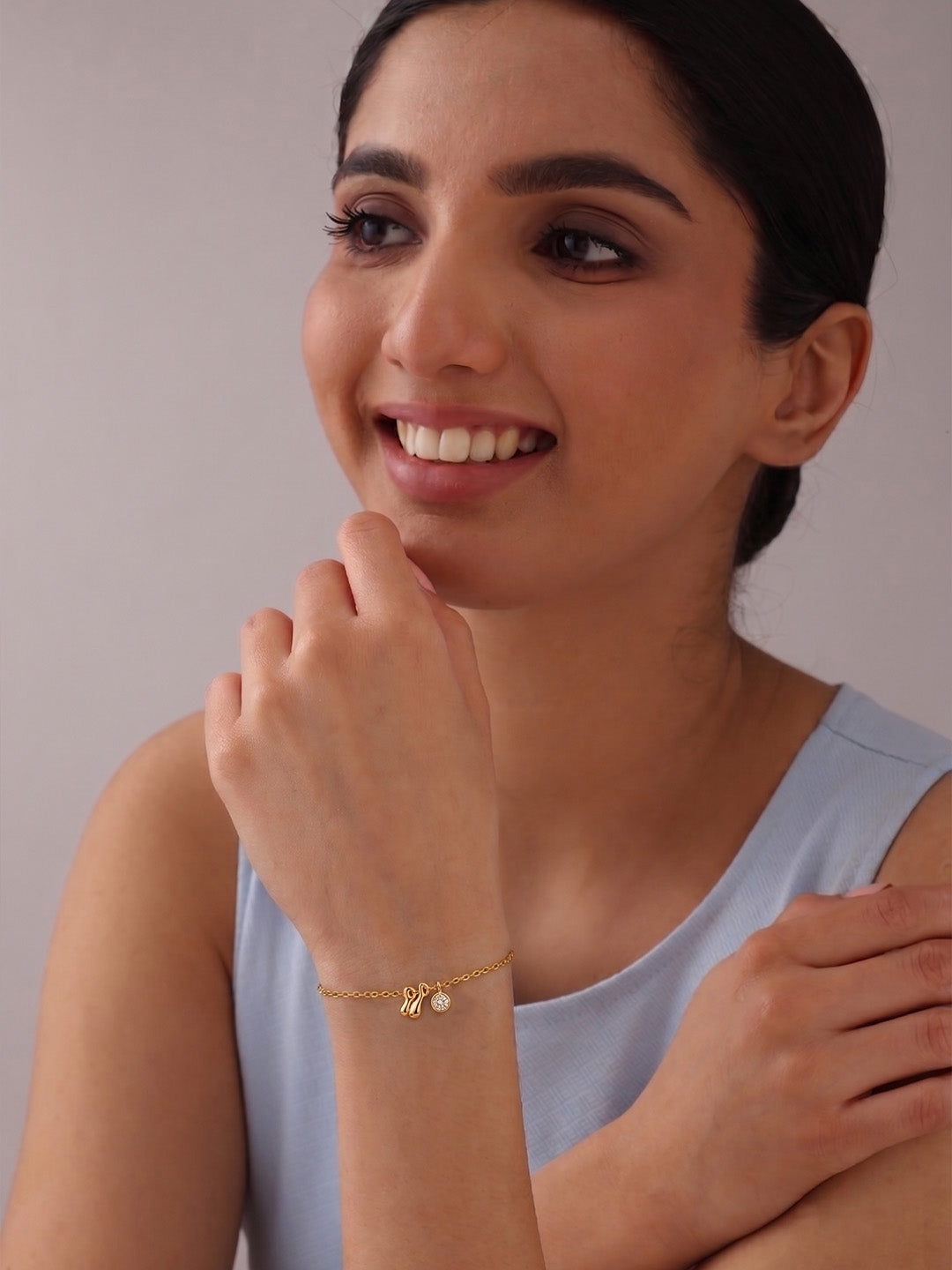 Flash Gold Charm Bracelet