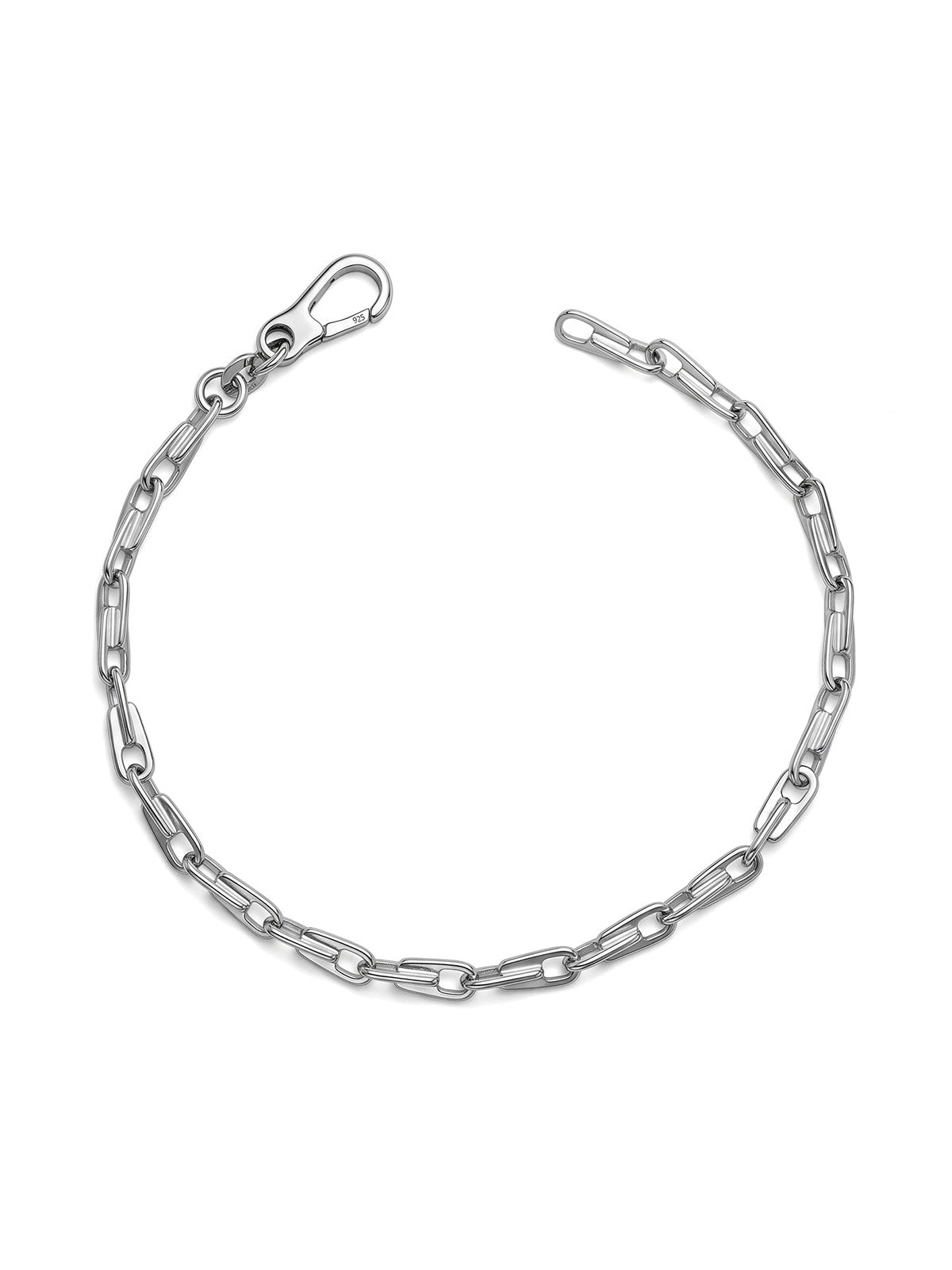 Rhodium Link Bracelet