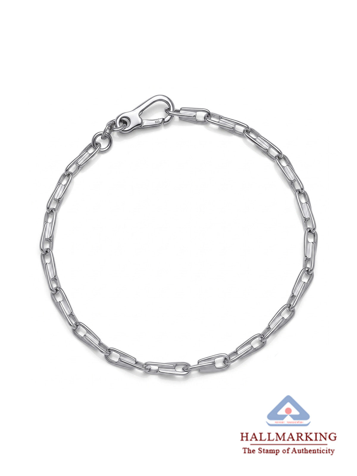 Rhodium Link Bracelet
