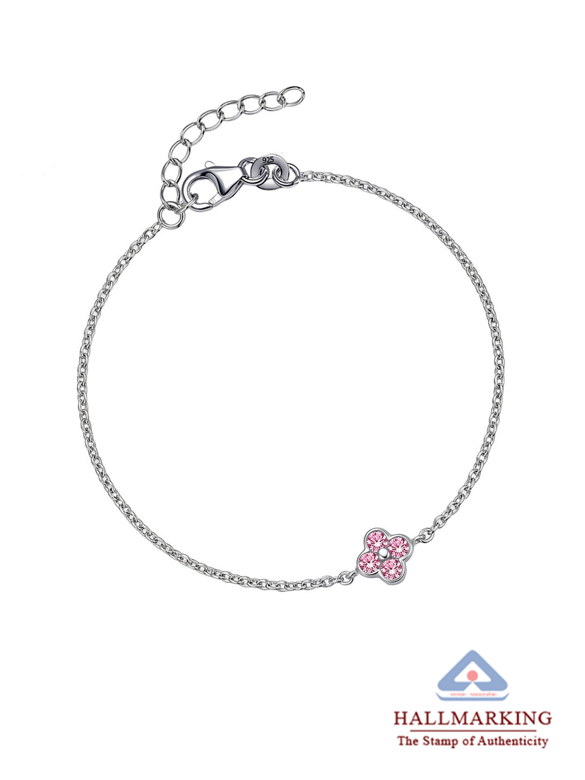 Rhodium Charm Bracelet