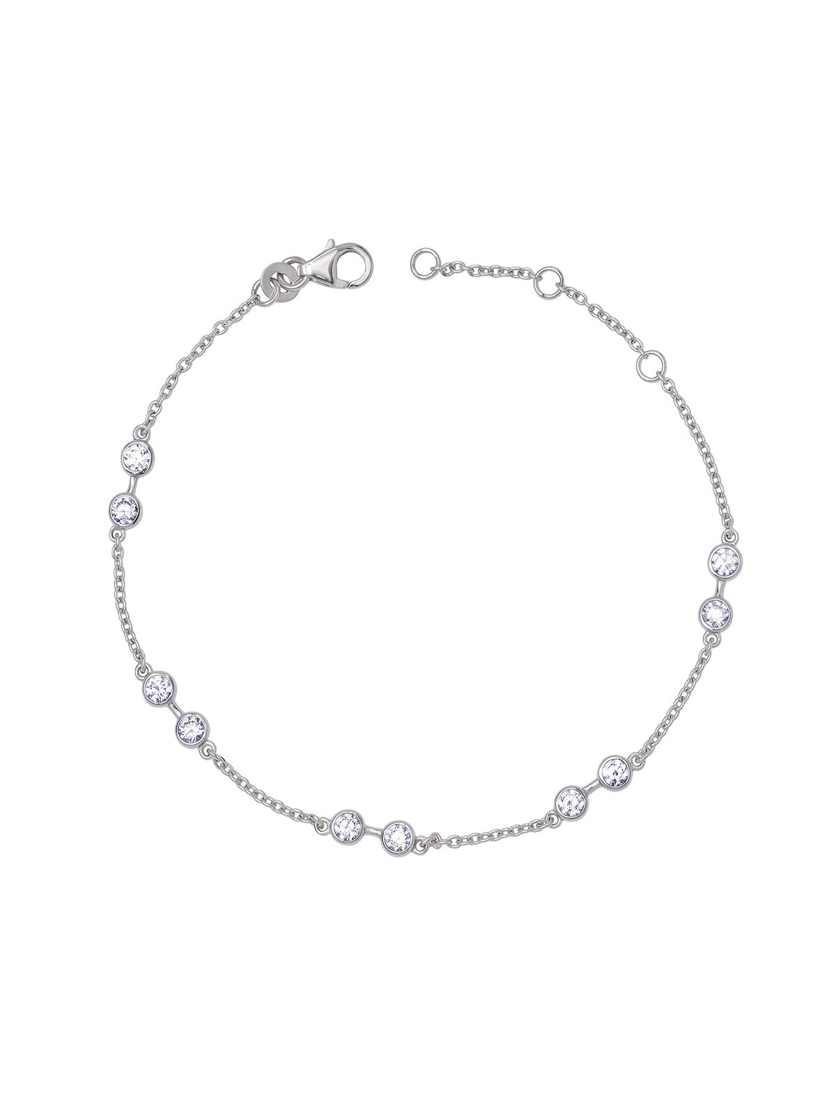 Celeste Round CZ Station Women's Bracelet