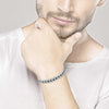 925 Sterling Silver Retro Modern Link Bracelet for Men and Boys