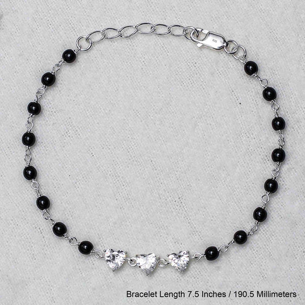925 Sterling Silver Designer Cz Mangal Sutra Fancy Bracelet for Women and Girls