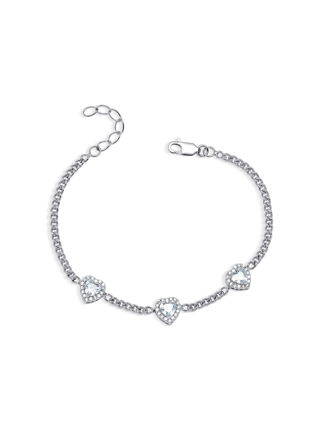 Seraphina Triple Heart CZ Bracelet