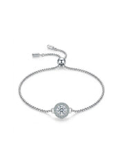 Celestine Rhodium CZ Bolo Bracelet