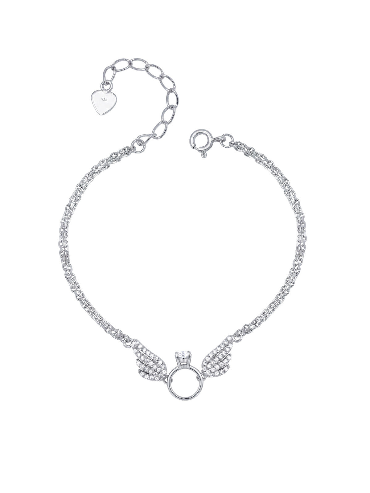 Winged Charm Silver Bracelet