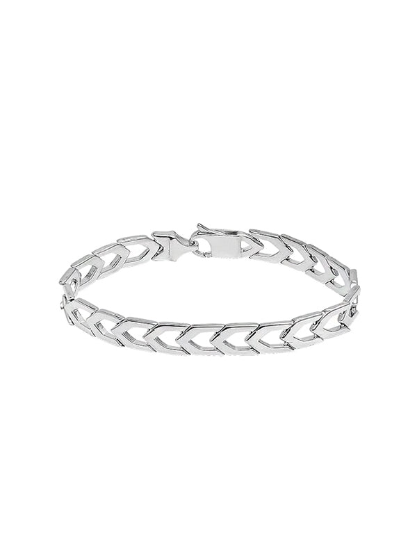 925 Sterling Silver Designer Chain Link Bracelet for Men 22 CM