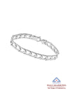 925 Sterling Silver Designer Chain Link Bracelet for Men 22 CM