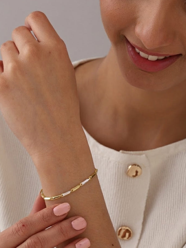 Dual Muse Two-Tone Link Bracelet