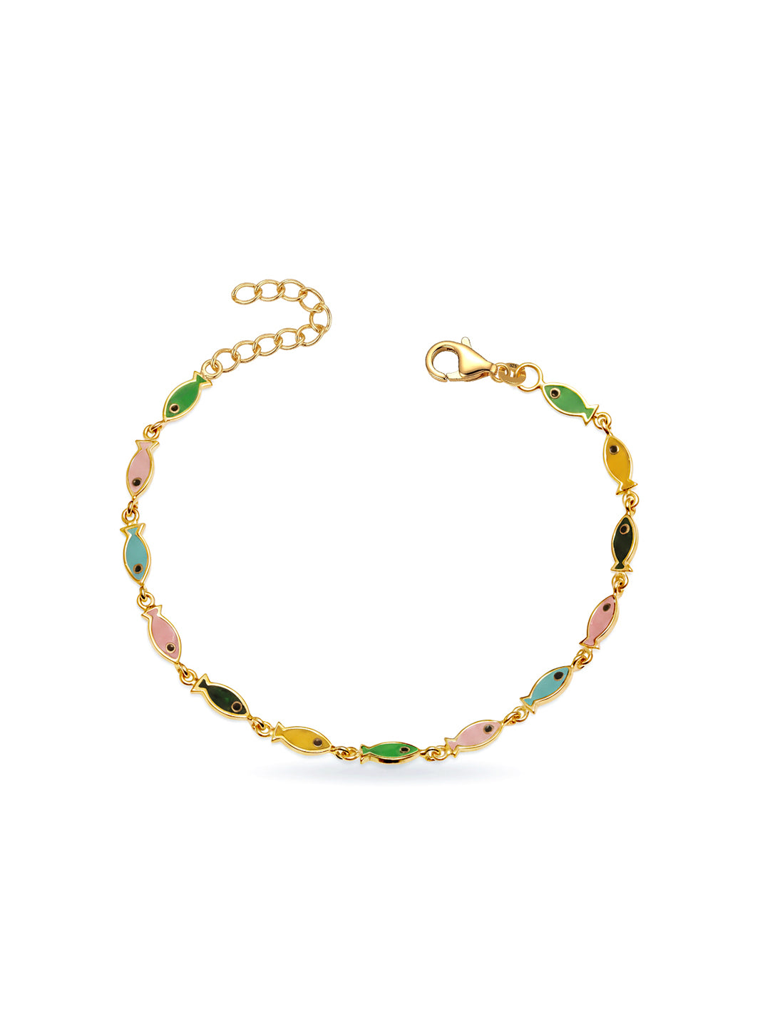 Golden Oceana Enamel Fish Bracelet