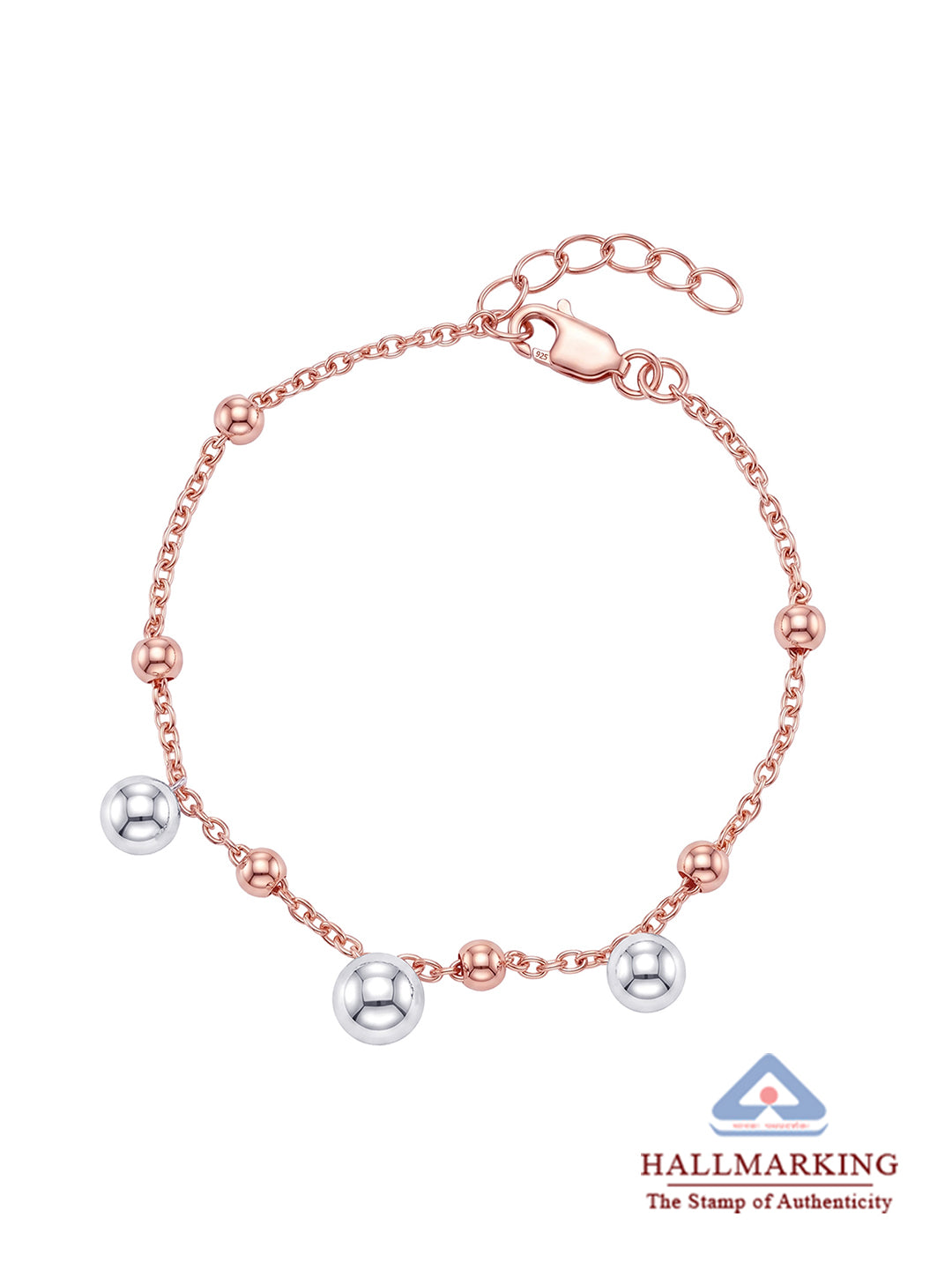 Dual Tone Charm Bracelet